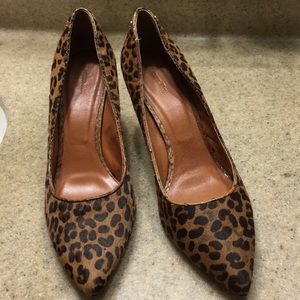 Leopard fur heels